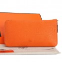 Hermes Zipper Wallet Original Leather A309 Orange Tl2260nB26