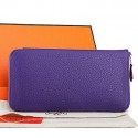 Hermes Zipper Wallet Original Leather A309 Purple Tl2248gE29