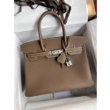 High Imitation Hermes Birkin Bag Original Togo Leather 17825 Gray Tl472bg96