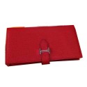 High Quality Imitation Hermes Bearn Japonaise Grainy Leather Wallet H8622W Red Tl2156wn47
