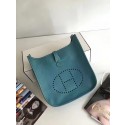 High Quality Imitation Hermes Evelyne 30cm Messenger Bag E3301 Light Blue Tl911Vu82