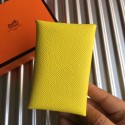 Hot Hermes Bastia Epsom card case H0369 lemon Tl2031Nm85
