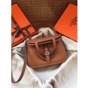 Hot Hermes Original Halzan mini bag H069523 brown Tl719io40