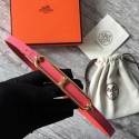 Hot Hermes Roulis buckle & Reversible leather strap 13 mm H065538 rose Tl3491Nm85