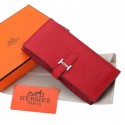Imitation AAA Hermes Bearn Japonaise Bi-Fold Wallet Grainy Leather A208 Red Tl2203RP55