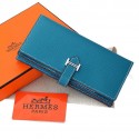 Imitation Hermes Bearn Japonaise Bi-Fold Wallet Original Leather A208 Blue Tl2188AI36