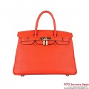 Imitation Hermes Birkin 30CM Tote Bags Orange Clemence Leather Gold Tl1893RC38