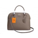 Imitation Hermes Bolide 37CM Calfskin Leather Tote Bags H509084 Grey Tl1454ye39