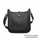 Imitation Hermes Evelyn Bag Original Calf Leather H1608 Black Tl1862Oz49