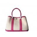 Imitation Hermes Garden Party 30CM Bag Canvas Leather H11S Rosy Tl1497Oz49