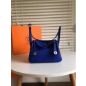 Imitation Hermes Lindy Original Togo Leather Bag 5086 Blue Tl795SU34