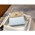 Imitation Hermes Original Epsom Leather KEL2578 light blue Tl359ye39