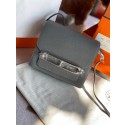 Imitation Hermes Roulis 19cm Evercolor 9D H9003 gray&Silver Tl147SU58