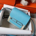 Imitation Hermes Roulis 19cm Evercolor 9D H9003 sky blue&Silver Tl136sJ18