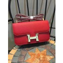 Imitation Top Hermes Constance Bag Calfskin Leather H9978 Red Tl932tr16