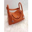 Knockoff AAAAA Hermes Lindy 30CM Original Leather Shoulder Bag HLD30 Orange Tl1254Jc39