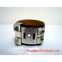 Knockoff Beautiful HERMES COLLIER DE CHIEN BRACELET BLACK WITH SILVER Tl2859vf92