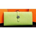 Knockoff Hermes Dogon Original Leather Wallet H509 Light Green Tl2076NL80