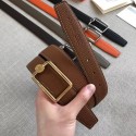 Knockoff Hermes Quizz belt buckle & Reversible leather strap 32 mm H0739 brown Tl3475Lg61