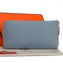 Knockoff Hermes Zipper Wallet Original Leather A309 SkyBlue Tl2251tU76
