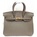 Luxury Hermes Birkin 25CM Tote Bag Original Leather H25T Grey Tl1174Lv15