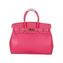 Luxury Hermes Birkin 35CM Tote Bag Rose Original Grainy Leather H35 Gold Tl1684kp43