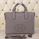 Luxury Hermes Briefcase Original Grainy Leather H8813T Grey Tl1291Px24