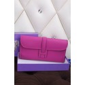 Luxury Hermes Jige Clutch Bag Calfskin Leather H258 Purple Tl1486UV86