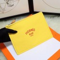 Replica AAA Hermes Cosmetic Bag H3700 Lemon Yellow Tl625of41