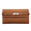 Replica Best Quality Hermes Kelly Wallet Togo Leather Bi-Fold Purse HA708W Wheat Tl2146Rf83