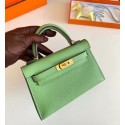 Replica Designer Hermes Kelly 19cm Shoulder Bags Epsom Leather KL19 Gold hardware Avocado Green Tl191Bb80
