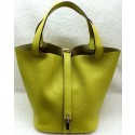 Replica Fashion Hermes Picotin Lock 22cm Bags Litchi Leather HPL1048 Lemon Tl1203HM85