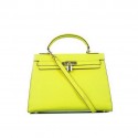 Replica Fashion Hot Style Hermes Kelly 32cm Bags Yellow Calf Leather Gold Tl1933HM85