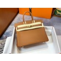 Replica Hermes Birkin 25CM Epsom Bag Original Leather H25E brown Tl437XB19