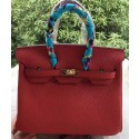 Replica Hermes Birkin 25CM Tote Bag Litchi Leather H25T Red Tl1098Ix66