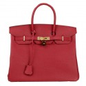 Replica Hermes Birkin 35CM Tote Bag Burgundy Original Leather H35 Gold Tl1669Jw87
