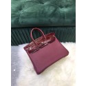 Replica Hermes Birkin Bag Original Leather crocodile togo HBK2530 Burgundy Tl482AP18
