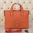 Replica Hermes Briefcase Original Grainy Leather H8813T Orange Tl1293BJ25