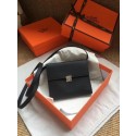 Replica Hermes Clutch Epsom calfskin cross-body bag H0589 black Tl754ED66