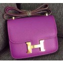 Replica Hermes Constance Bag Calfskin Leather H9999 Purple Tl976hD86