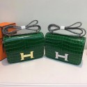 Replica Hermes Constance Bag Croco Leather H9978C Green Tl873Vi77