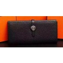 Replica Hermes Dogon Original Leather Wallet H509 Black Tl2083Hd81
