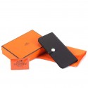 Replica Hermes Dogon Togo Leather Wallet Travel Case A808 Black Tl2323ui32