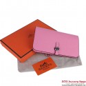 Replica Hermes Dogon Wallet Clemence Leather Travel Case H001 Pink Tl2280iu55