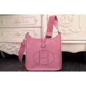 Replica Hermes Evelyne 28cm Original calf leather Messenger Bag H1188 Pink Tl1299Yn66