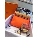 Replica Hermes Herbag 31CM Original Canvas Leather & Calfskin 45987 Orange&Brown Tl832Xe44
