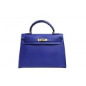 Replica Hermes Kelly 32cm Shoulder Bag Blue Saffiano Leather K32 Gold Tl1806Ac56