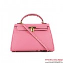 Replica Hermes Kelly 32cm Shoulder Bags Pink Clemence Leather Gold Tl1877nB47