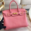 Replica Hermes original Epsom Leather HB35O pink&gold Metal Tl574Jw87