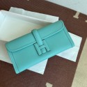 Replica Hermes Original jige swift Leather Clutch 37088 light blue Tl258Hd81